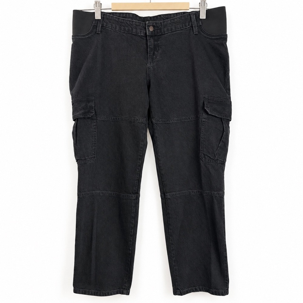Isabel Maternity Ingrid & Isabel 90s Straight Cargo Jeans Black 12